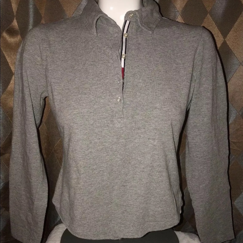 Tommy Hilfiger Woman's Grey Button Collar Shirt